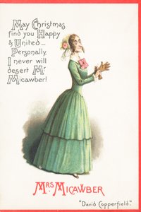 Sra. Micawber, tarjeta de Navidad
