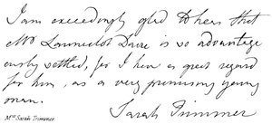 Mrs. Sarah Trimmer de English School