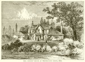 Casa de la Sra. Siddons en Westbourne Green, 1800