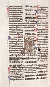 Ms.27, f.109v: Página de una copia glosada del Nuevo Testamento