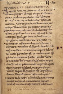 Ms. 197 f.1r Regla de San Benito de English School