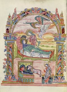 Ms 274 (Y-6) fol.32v Natividad, del Misal de Roberto de Jumieges, c.1016 de English School