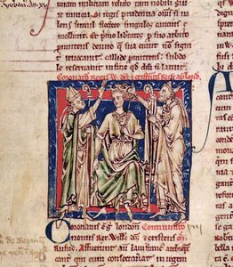 Ms 6712 (A.6.89) fol.126v Guillermo II (c.1057-1100) miniatura de Flores Historiarum, por Matthew Paris, 1250-52 de English School