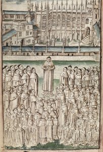 Ms. New Coll 288, f3v. (manuscrito de Chaundler), Vida de William of Wykeham por Thomas Chaundler de English School