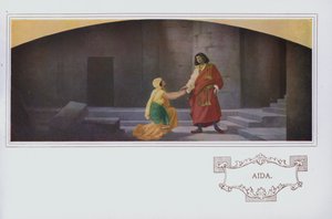 Murales en el restaurante Peter Robinson: Aida (litografía en color)