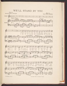 Partitura musical de la canción "We