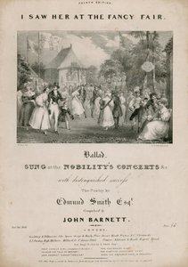 Partitura: La vi en la feria de fantasía por Edmund Smith, compuesta por John Barnett