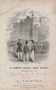 Partitura musical para la Marcha de la Banda del Palacio de St. James de English School