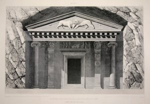 Myra - Tumba tallada en la roca, pub. 1863 litografía de English School