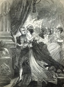 Napoleón y María Luisa escapando del incendio en el baile dado el 1 de julio de 1810 por el embajador austríaco en honor al matrimonio de la pareja imperial de English School