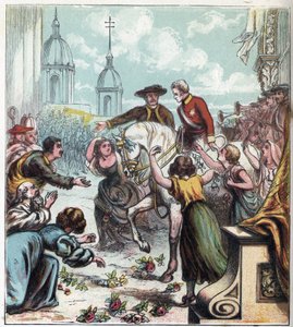 Guerra Napoleónica: El Duque de Wellington (1769-1852) liberó Madrid del dominio francés en 1812. Wellington en Madrid de English School