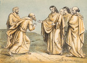 Natanael llevado a Jesús