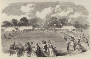 Reunión Nacional de Tiro con Arco en Exeter (grabado) de English School