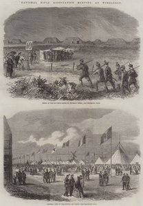 Reunión de la Asociación Nacional de Tiro en Wimbledon (grabado)
