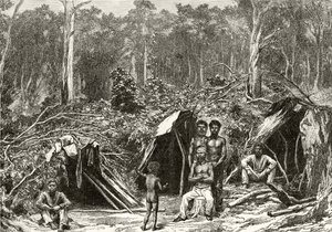 Campamento de Aborígenes Nativos, c.1880, de 