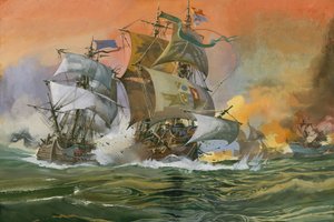 Escena de Batalla Naval