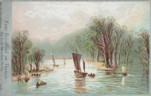 Cerca de Brentford en el río Támesis de English School