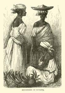 Negras en Guayana (grabado) de English School