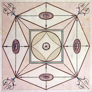 Diseño de techo neoclásico, Ugbrook Park, Devon, c.1770 de English School