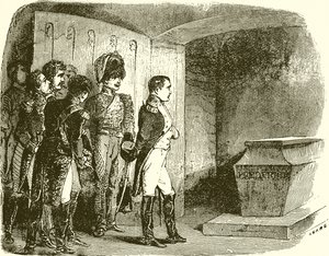 Napoleón en la tumba de Federico el Grande de English School