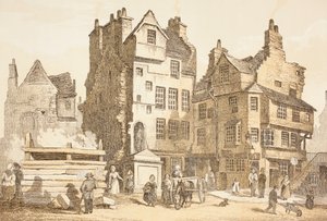 Casa Netherbow, Edimburgo como era en 1843, de 