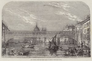 Nuevo Puente sobre el Gran Canal en Venecia (grabado) de English School
