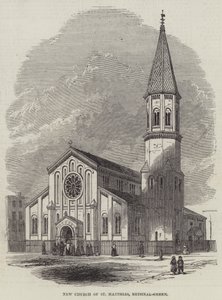 Nueva Iglesia de San Matías, Bethnal-Green (grabado) de English School