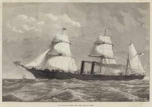 Nuevo buque de despacho, HMS Iris, construido de acero de English School