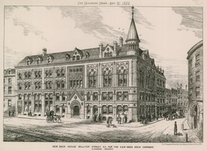 New Dock House Billiter Street, Londres EC, para la East and West India Dock Company de English School