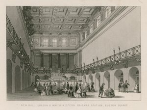 Nuevo Salón, estación de Ferrocarril del Noroeste de Londres, Euston Square, Londres de English School