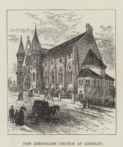 Iglesia de la Nueva Jerusalén en Anerley (grabado) de English School
