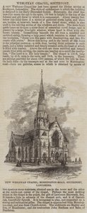 Nueva Capilla Wesleyana, Mornington-Road, Southport, Lancashire (grabado) de English School
