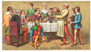 Banquete de Año Nuevo, Tarjeta de Año Nuevo de English School