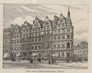 Nuevo edificio del Club Constitucional en Northumberland Avenue: Vista desde Northumberland Avenue de English School