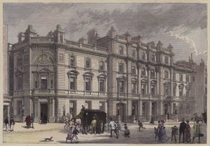 Nuevo juzgado y comisaría, Bow Street, Londres, c. 1880 de English School