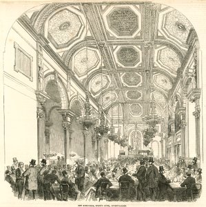 Nuevo salón de música, Evans Hotel, Covent Garden, Londres de English School