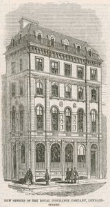 Nuevas oficinas de la Royal Insurance Company, Lombard Street, Londres de English School
