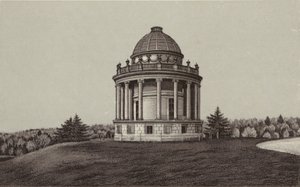Newbury: Temple, Highclere (litografía) de English School