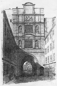 Prisión de Newgate (litografía) de English School