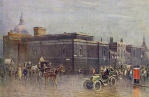 Prisión de Newgate, antes de su demolición (foto b/n) de English School