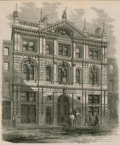 Oficinas recién construidas de la Compañía de Navegación a Vapor Peninsular y Oriental, Leadenhall Street, Londres de English School