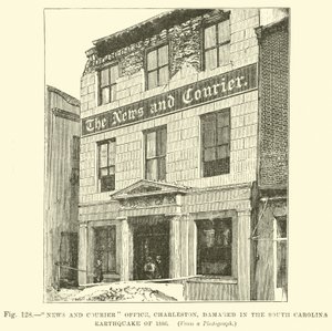 Oficina de Noticias y Correo, Charleston, dañada en el Terremoto de Carolina del Sur de 1886
