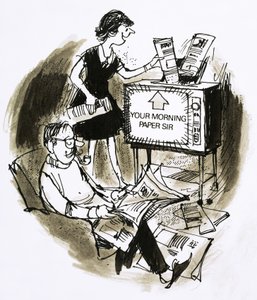 Periódicos a través de la televisión de English School