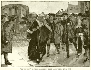 Amotinados No Popery asaltando a Lord Mansfield de English School