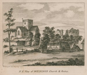 Vista noreste de la Iglesia de Poynings en Poynings