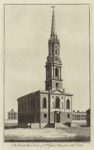 Vista noroeste de la Iglesia de St Giles in the Fields, Londres