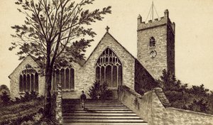 North Devon: Iglesia Parroquial de Ilfracombe, Holy Trinity (litografía)