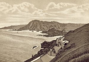 North Devon: Lantern Hill y Hillsboro, East Parade (litografía) de English School