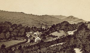 Norte de Devon: Iglesia y Valle de Lee (litografía) de English School