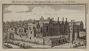 Vista noreste del Castillo de Broughton, Oxfordshire